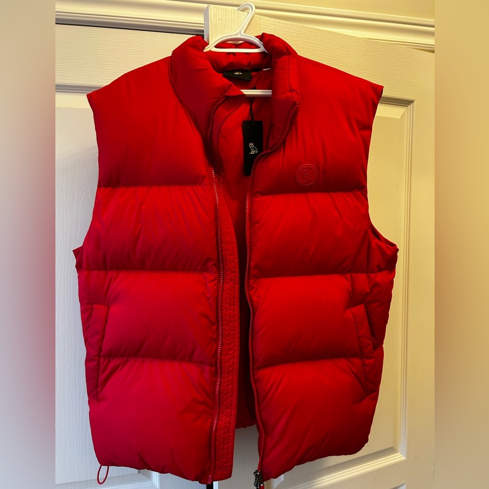 Red OVO Puffer Vest